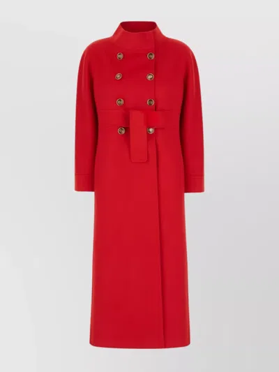 VALENTINO WOOL BLEND COAT WITH BELT AND BUTTONS