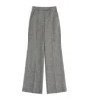 Valentino Wool-blend Flared Trousers In Gray