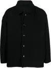 Valentino Black Wool Blend Coat In Black