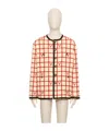 Valentino Wool Blend Jacket With V Check Pattern