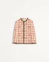 Valentino Checked Button-up Cardigan In Neutral