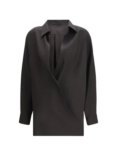 Valentino Wool Blend Shirt In Brown