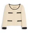 Valentino Textured Fabric Jacket Featuring Pockets In Neutral