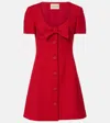 Valentino Wool-blend Tweed Minidress In Gold