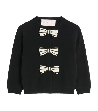 Valentino Cardigan In Lana Nera Donna In Black