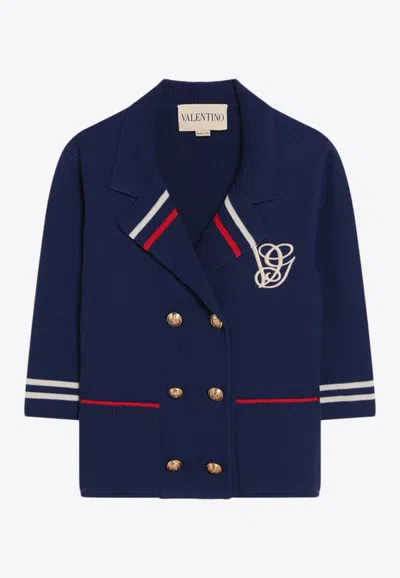 VALENTINO WOOL BUTTONED CARDIGAN
