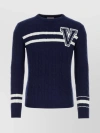 VALENTINO WOOL CABLE KNIT SWEATER