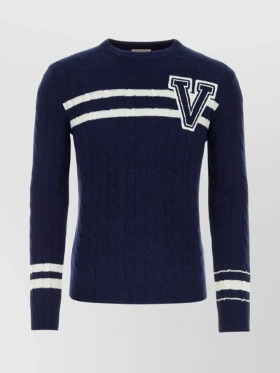 VALENTINO WOOL CABLE KNIT SWEATER