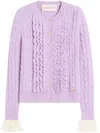 Valentino Wollcardigan Frau Lila Xs In Purple
