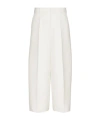 Valentino Virgin Wool-blend Trousers In White