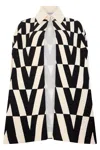 Valentino Wool Cloak In Multi