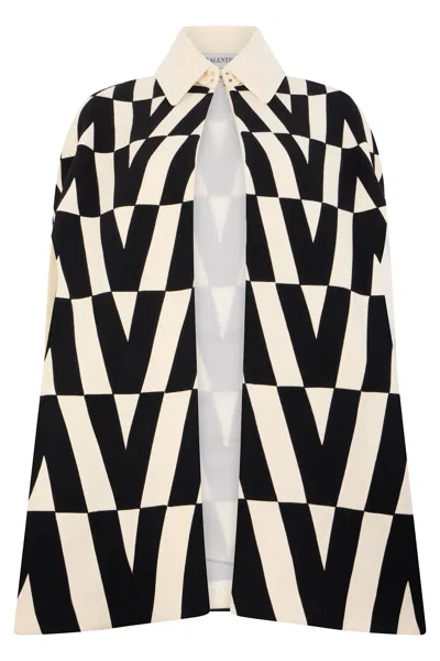 Valentino Wool Cloak In Multi