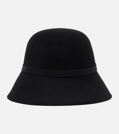 Valentino Garavani Valentino Vlogo Signature Ribbon Hat In Burgundy