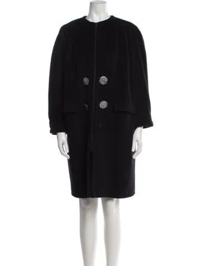 Pre-owned Valentino Wool Coat In Black