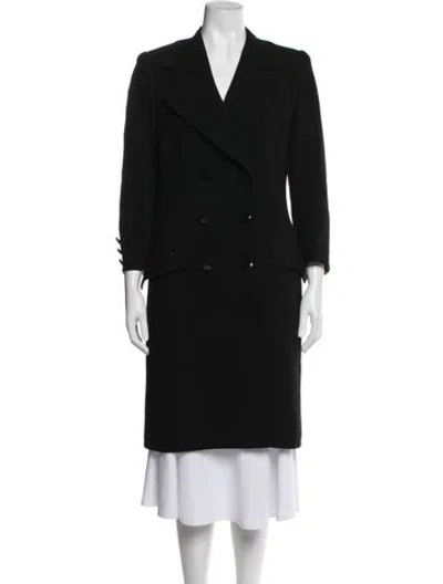 Pre-owned Valentino Wool Coat In Black