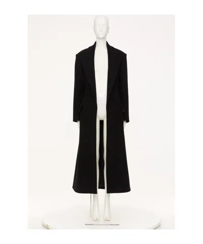 Valentino Wool Coat In Black