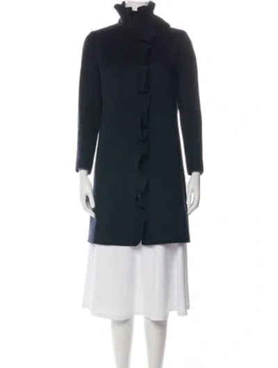 Pre-owned Valentino Wool Coat In Blue