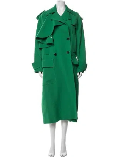 Pre-owned Valentino Wool Coat In Green