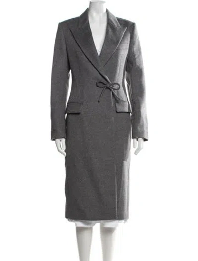 Pre-owned Valentino Wool Coat In Grey