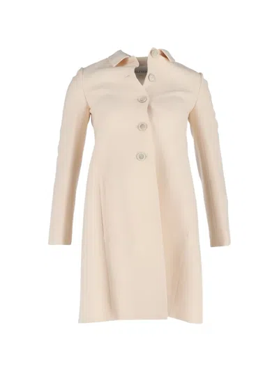 Pre-owned Valentino Wool Coat In Neutral