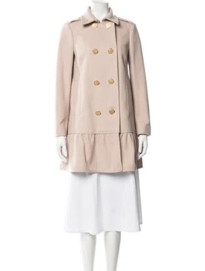 Pre-owned Valentino Wool Coat In Neutrals