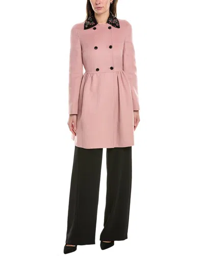 Valentino Wool Coat In Pink