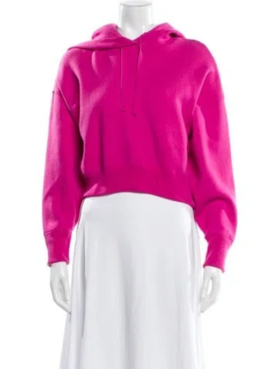 Pre-owned Valentino Wool Crew Neck Hoodie In Pink