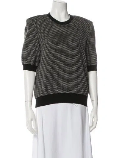 Pre-owned Valentino Wool Crew Neck Sweater In Black