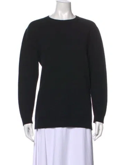 Pre-owned Valentino Wool Crew Neck Sweater In Black