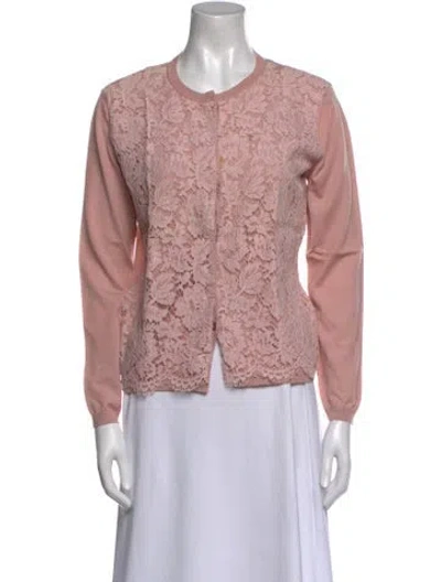 Pre-owned Valentino Wool Crew Neck Sweater In Pink