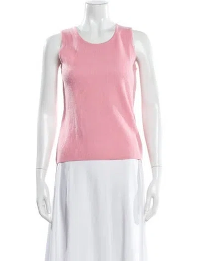 Pre-owned Valentino Wool Crew Neck Top In Pink