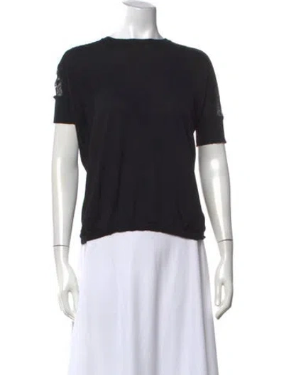 Pre-owned Valentino Wool Crew Neck T-shirt In Black