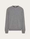 Valentino Crew-neck Virgin-wool Jumper In Grey