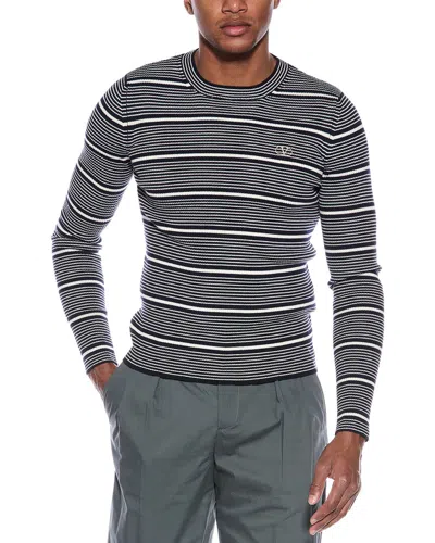 Valentino Wool Crewneck Sweater In Blue