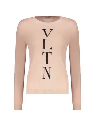 Valentino Wool Crew-neck Sweater In Blue