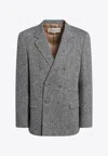 Valentino Wool Double-breasted Jacket In Gray