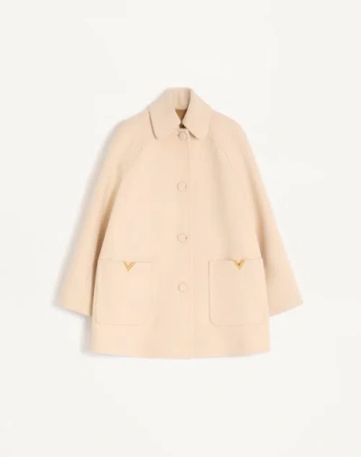 Valentino Wolltuch Peacoat Frau Birke 50 In Brown