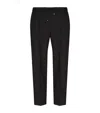 Valentino Regular Fit Black Jogging Pants In Wool-mohair Blend In Black
