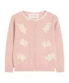 Valentino Embroidered Lace Cardigan In Ivory/pink