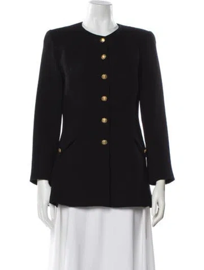 Pre-owned Valentino Wool Evening Jacket In Blue