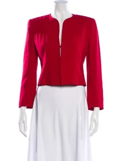 Pre-owned Valentino Wool Evening Jacket In Red