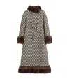 Valentino Wool Faux-fur-trim Coat