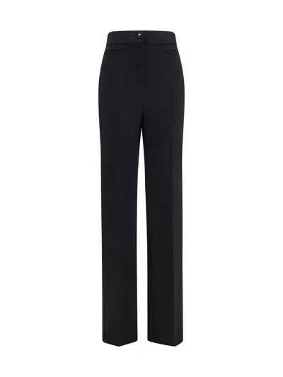 Valentino Garavani Wool Flared Trousers In Black
