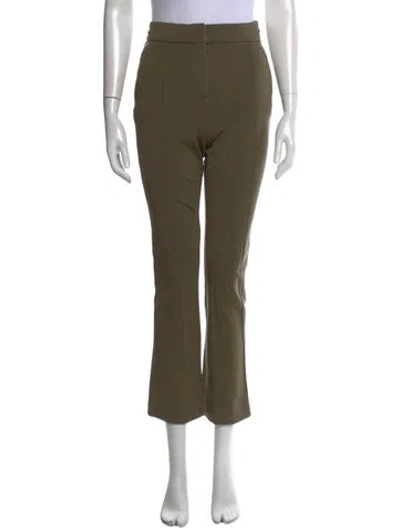 Pre-owned Valentino Wool Flared Pants In Green