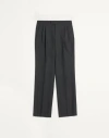 Valentino Wool Gabardine Trousers With Turn-ups In Anthracite