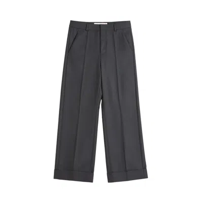 Pre-owned Valentino Wool Gabardine Trousers 'grey Antracite' | Men's Size 48