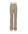 Valentino Wool Gabardine Trousers In Nude