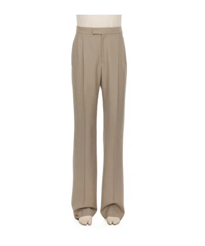 Valentino Wool Gabardine Trousers In Nude