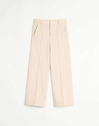 VALENTINO VALENTINO WOOL GABARDINE TROUSERS WITH TURN-UPS