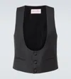 Valentino Charcoal Grey Vest In Wool Men In Grau